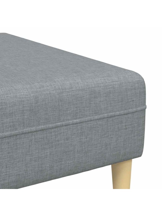 Auduma dīvāns ar spilvenu 3 pcs gaiši pelēks 208 cm audums