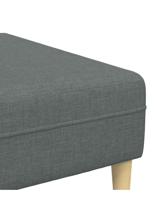 Auduma dīvāns ar spilvenu 3 pcs tumši pelēks 208 cm audums
