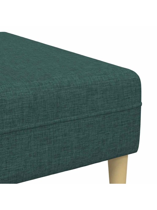 Auduma dīvāns ar spilvenu 3 pcs tumši zaļš 208 cm audums