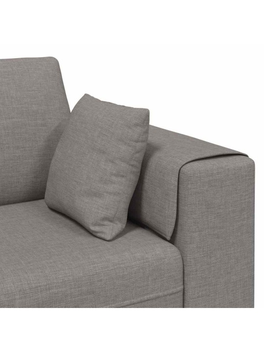 Auduma dīvāns ar spilvenu 3 pcs pelēkbrūna 208 cm audums