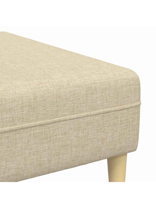 Auduma dīvāns ar spilvenu 3 pcs krēmkrāsa 208 cm audums