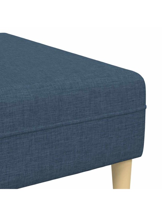 Auduma dīvāns ar spilvenu 3 pcs zila 208 cm audums