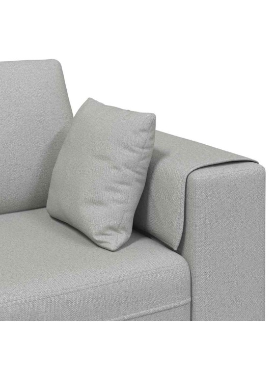 Auduma dīvāns ar spilvenu 3 pcs mākoņu pelēka 208 cm audums