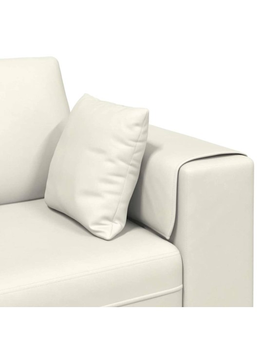 Samta dīvāns ar spilvenu 3 pcs krēmkrāsa 208 cm samts