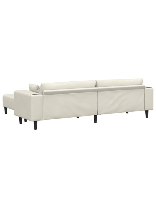 Samta dīvāns ar spilvenu 3 pcs krēmkrāsa 208 cm samts