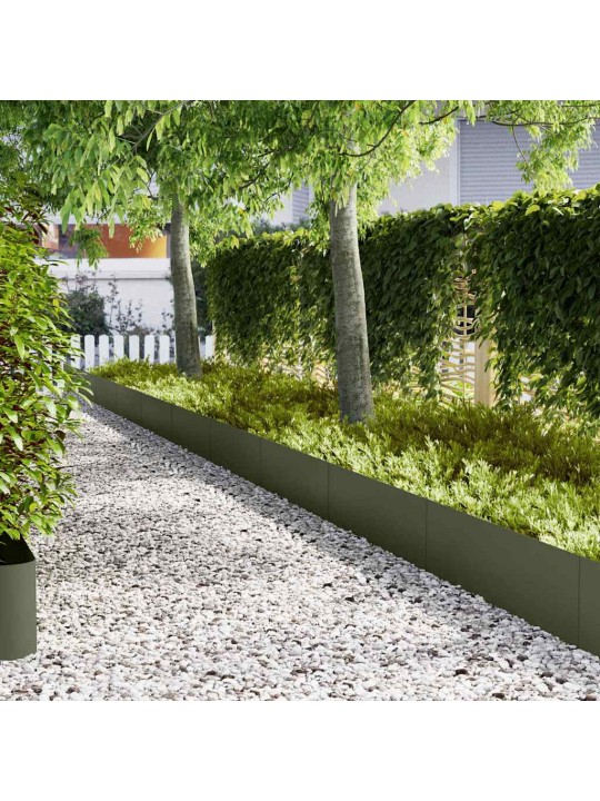 Zāliena apmales 50 pcs olīvu zaļa 100 x 0.5 x 30 cm tērauds