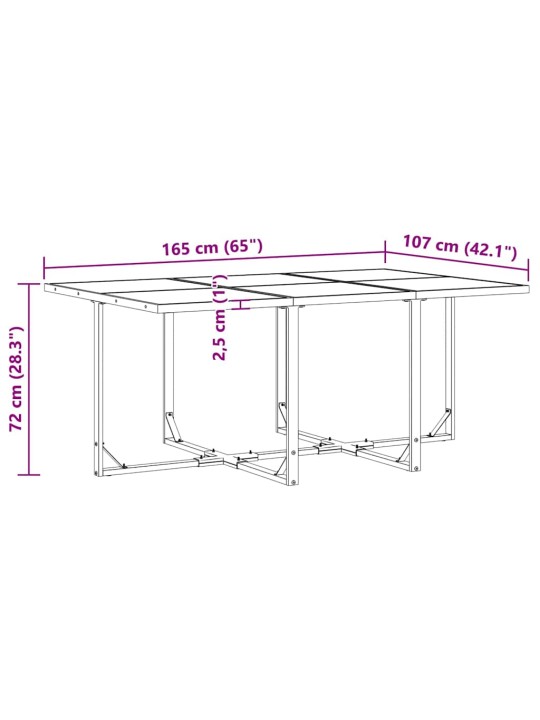 Dārza ēdamgalds 11 pcs melna tērauds