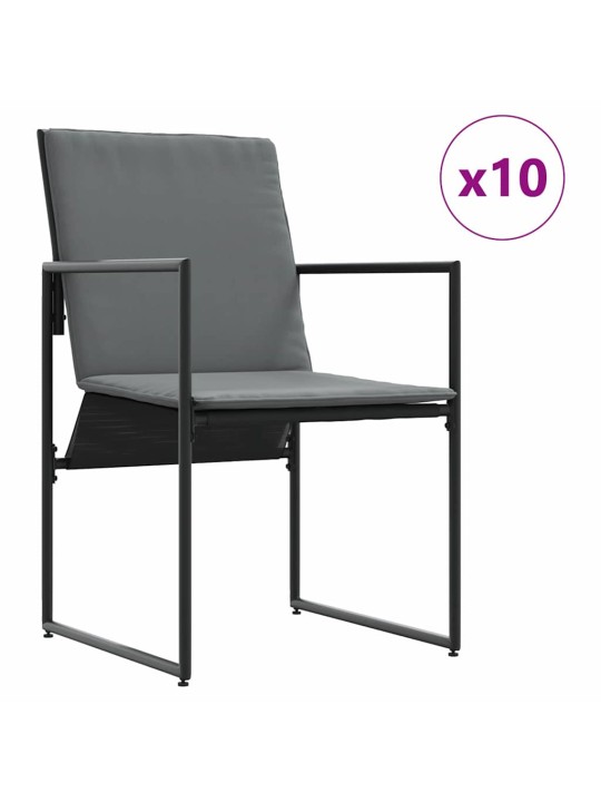 Dārza ēdamgalds 15 pcs melna tērauds