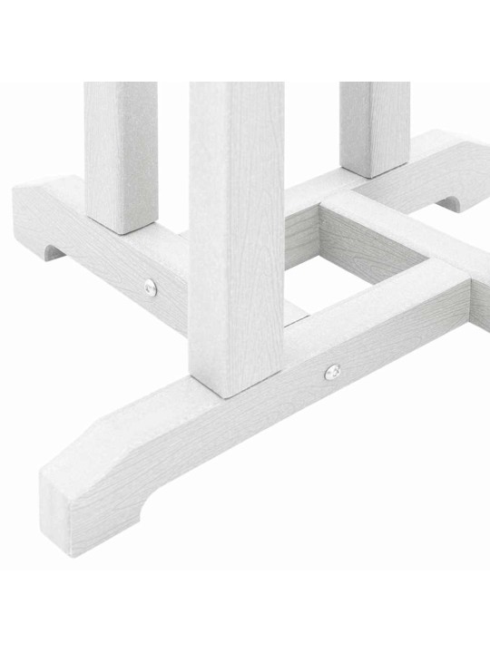 Dārza bāra komplekts 3 pcs balts hdpe