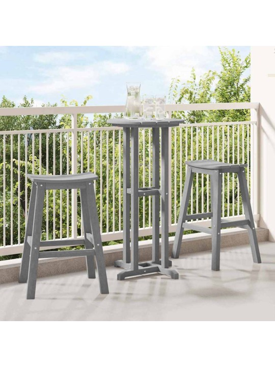 Dārza bāra komplekts 3 pcs gaiši pelēka hdpe