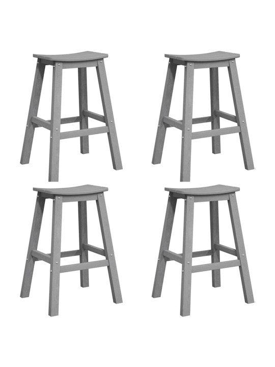 Dārza bāra komplekts 4 pcs gaiši pelēka hdpe