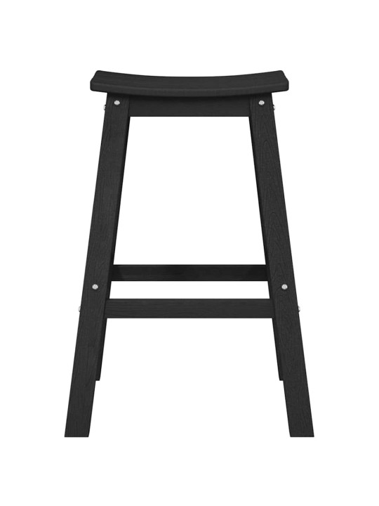 Dārza bāra komplekts 6 pcs melna hdpe