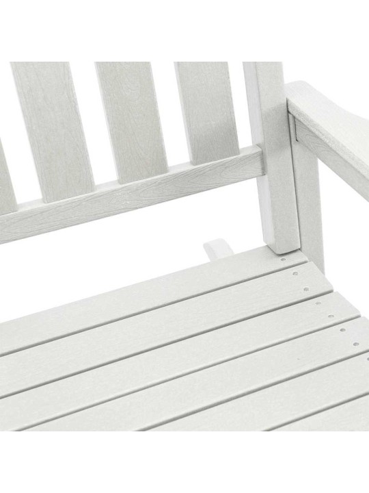 Dārza šūpuļkrēsls 2 pcs balts 70 x 92 x 108cm plastmasa
