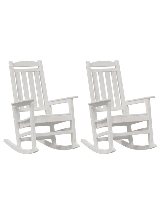 Dārza šūpuļkrēsls 2 pcs balts 70 x 92 x 108cm plastmasa