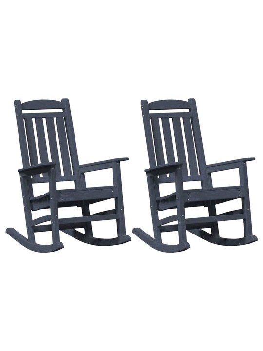 Dārza šūpuļkrēsls 2 pcs tumši zils 70 x 92 x 108cm plastmasa
