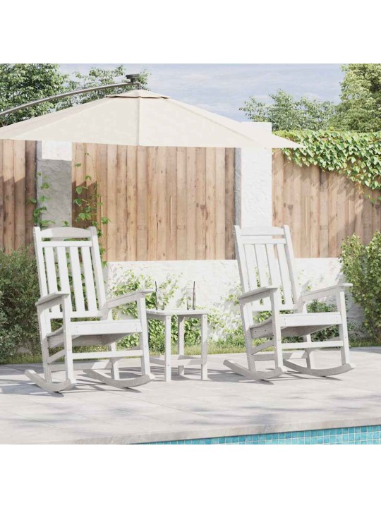 Dārza šūpuļkrēsls 3 pcs balts 38 x 38 x 46cm plastmasa