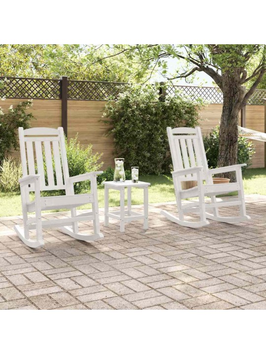 Dārza šūpuļkrēsls 3 pcs balts 38 x 38 x 46cm plastmasa