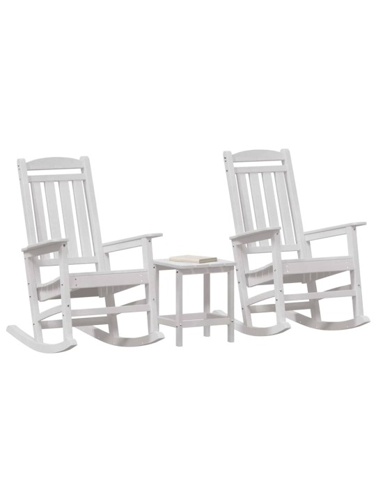 Dārza šūpuļkrēsls 3 pcs balts 38 x 38 x 46cm plastmasa