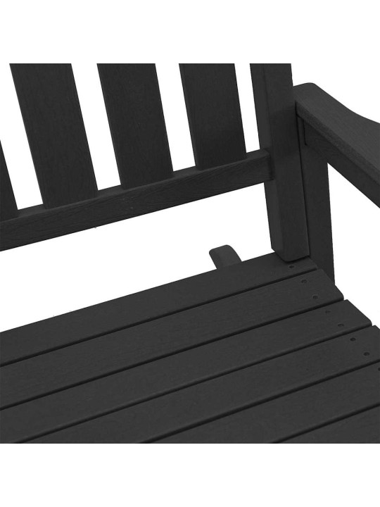 Dārza šūpuļkrēsls 3 pcs melna 38 x 38 x 46cm plastmasa