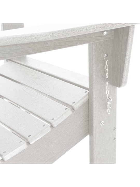 Dārza atpūtas mēbeles 2 pcs balts 74.5 x 80.5 x 90cm plastmasa