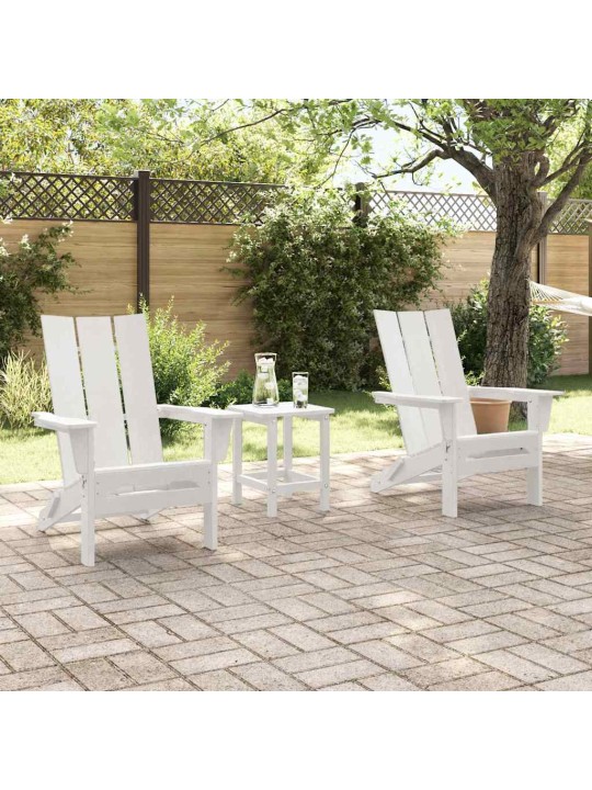 Dārza atpūtas mēbeles 2 pcs balts 74.5 x 80.5 x 90cm plastmasa