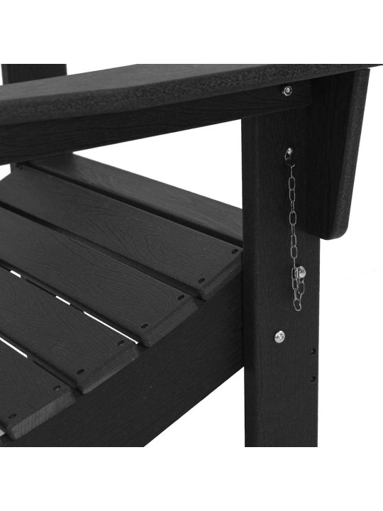 Dārza atpūtas mēbeles 2 pcs melna 74.5 x 80.5 x 90cm plastmasa
