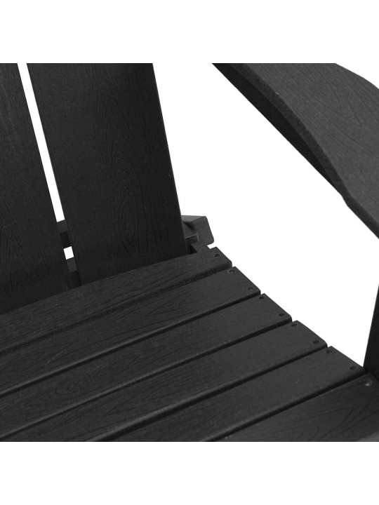 Dārza atpūtas mēbeles 2 pcs melna 74.5 x 80.5 x 90cm plastmasa