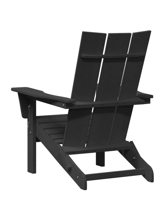 Dārza atpūtas mēbeles 2 pcs melna 74.5 x 80.5 x 90cm plastmasa