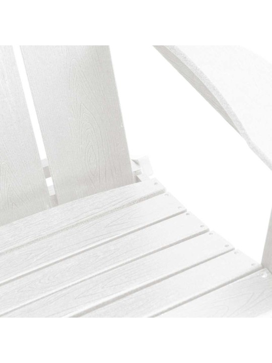 Dārza atpūtas mēbeles 3 pcs balts 38 x 38 x 46cm plastmasa