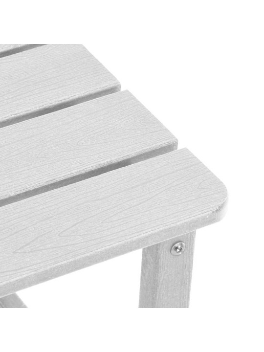 Dārza atpūtas mēbeles 3 pcs balts 38 x 38 x 46cm plastmasa