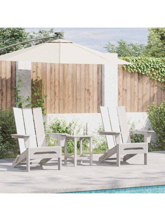 Dārza atpūtas mēbeles 3 pcs balts 38 x 38 x 46cm plastmasa