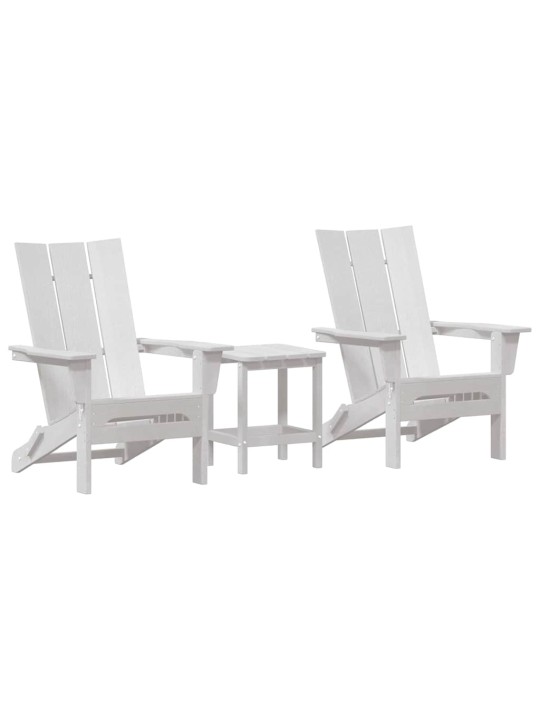 Dārza atpūtas mēbeles 3 pcs balts 38 x 38 x 46cm plastmasa