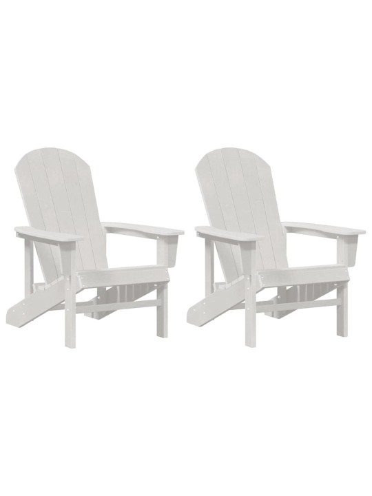 Dārza atpūtas mēbeles 2 pcs balts 74 x 82 x 90cm polietilēns