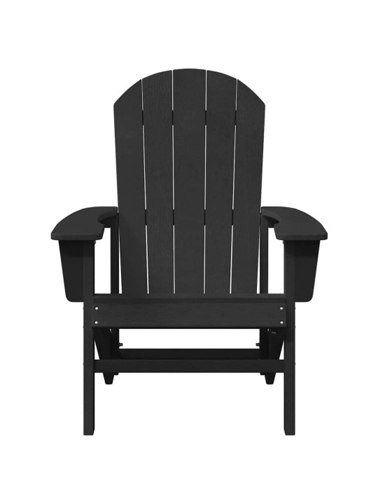 Dārza atpūtas mēbeles 2 pcs melna 74 x 82 x 90cm polietilēns