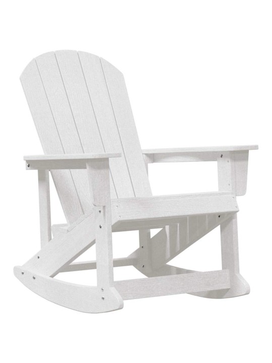 Adirondack šūpuļkrēsli 2 pcs balts hdpe