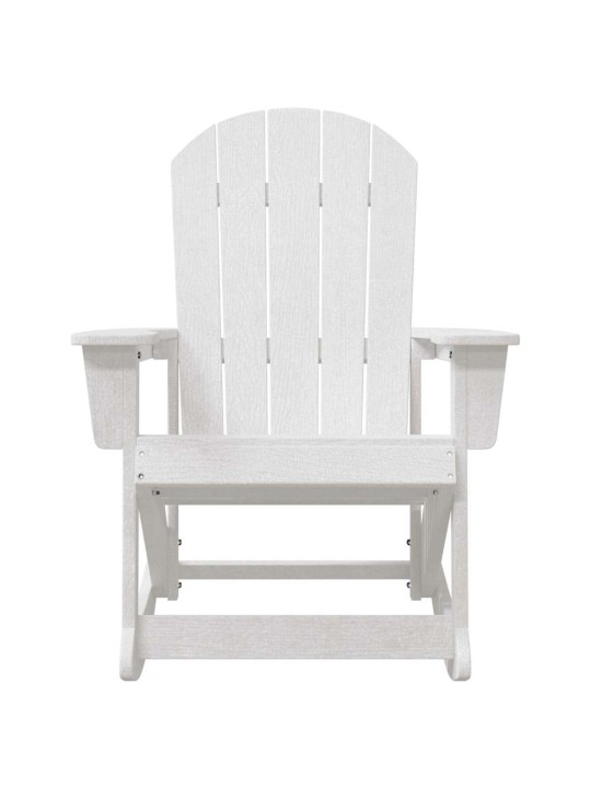 Adirondack šūpuļkrēsli 2 pcs balts hdpe