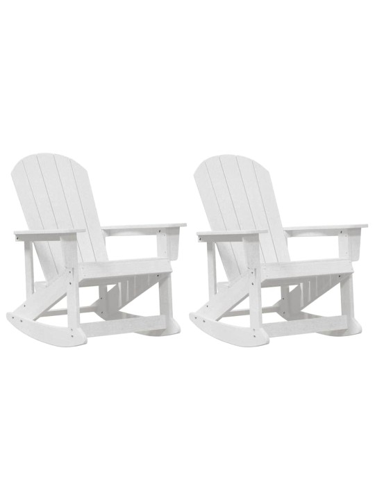 Adirondack šūpuļkrēsli 2 pcs balts hdpe
