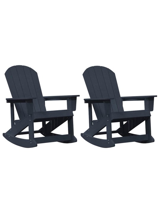Adirondack šūpuļkrēsli 2 pcs tumši zila hdpe