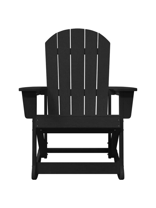 Adirondack šūpuļkrēsli 2 pcs melna hdpe