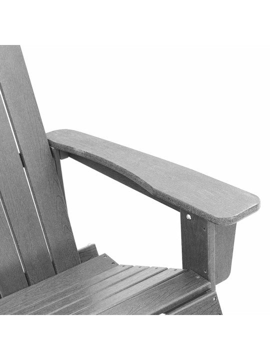 Adirondack šūpuļkrēsli 2 pcs gaiši pelēka hdpe