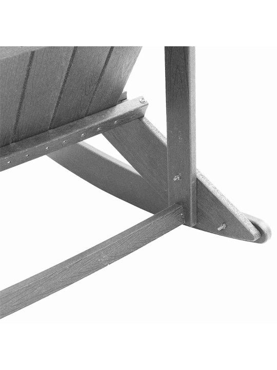 Adirondack šūpuļkrēsli 2 pcs gaiši pelēka hdpe
