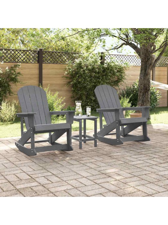 Adirondack šūpuļkrēsli 2 pcs gaiši pelēka hdpe