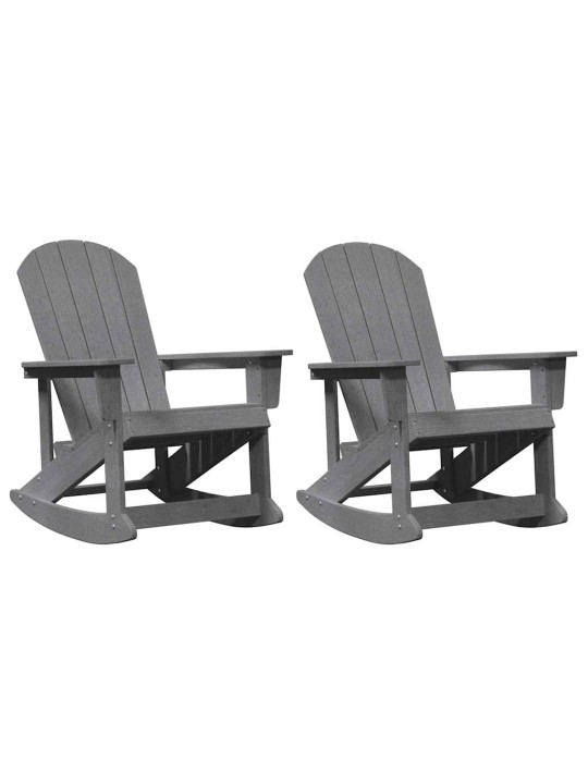 Adirondack šūpuļkrēsli 2 pcs gaiši pelēka hdpe