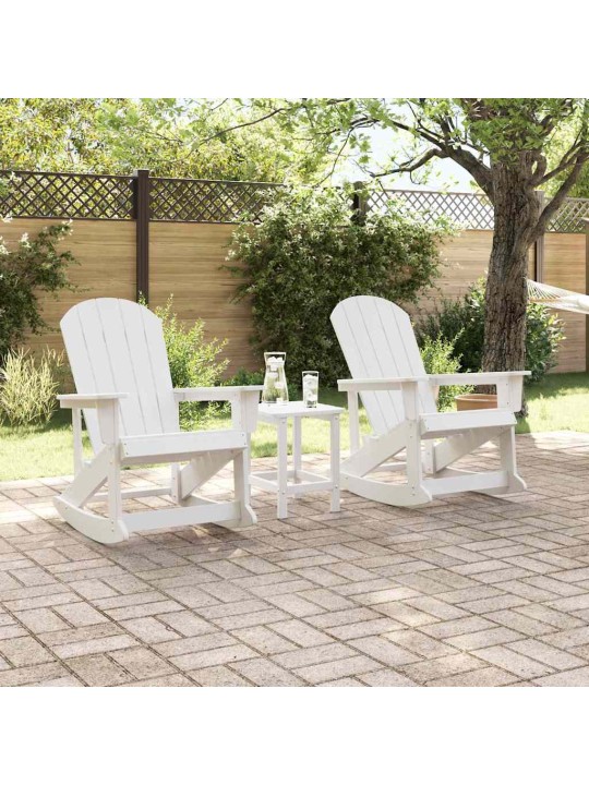 Dārza atpūtas komplekts 3 pcs balts hdpe