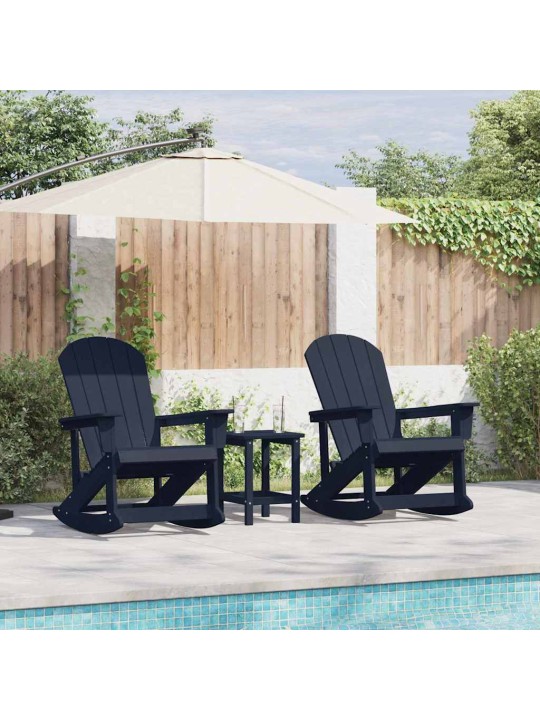 Dārza atpūtas komplekts 3 pcs tumši zila hdpe