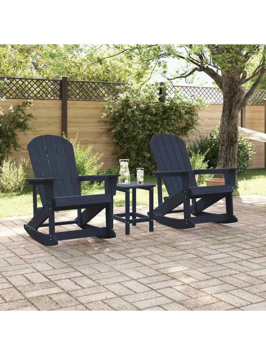 Dārza atpūtas komplekts 3 pcs tumši zila hdpe