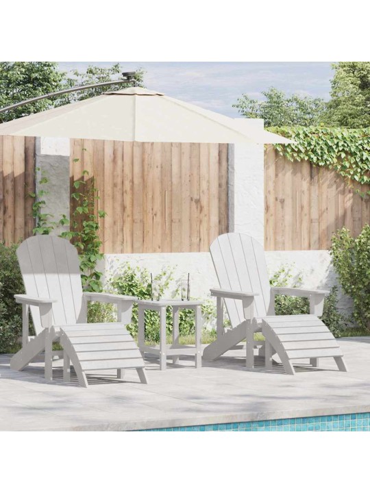 Dārza atpūtas mēbeles 2 pcs balts 74 x 82 x 90cm plastmasa