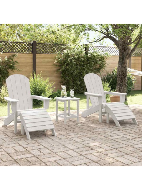 Dārza atpūtas mēbeles 2 pcs balts 74 x 82 x 90cm plastmasa