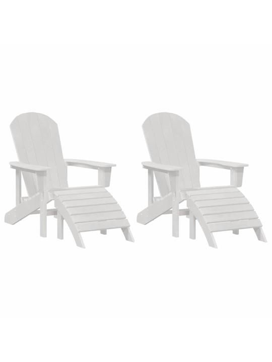 Dārza atpūtas mēbeles 2 pcs balts 74 x 82 x 90cm plastmasa