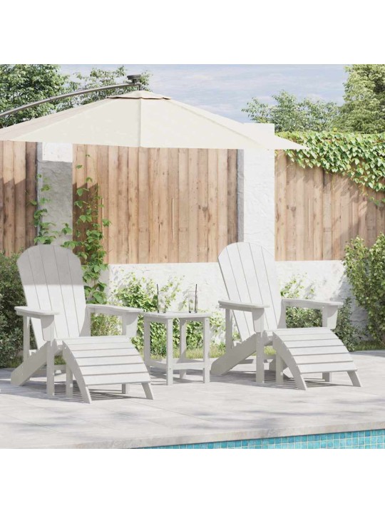 Dārza atpūtas mēbeles 3 pcs balts 38 x 38 x 46cm plastmasa
